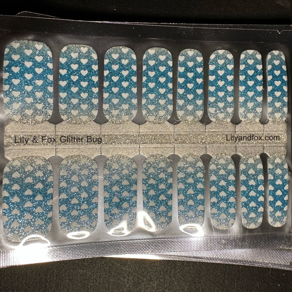 Brand new Lilly and Fox nail stickers “Blue Glitter”